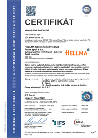 Certifikát IFS